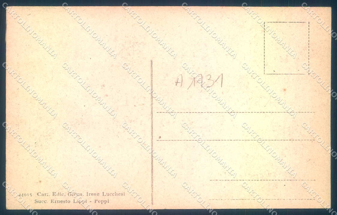 Arezzo Poppi Casentino Cortile Castello cartolina JK0579 – retro