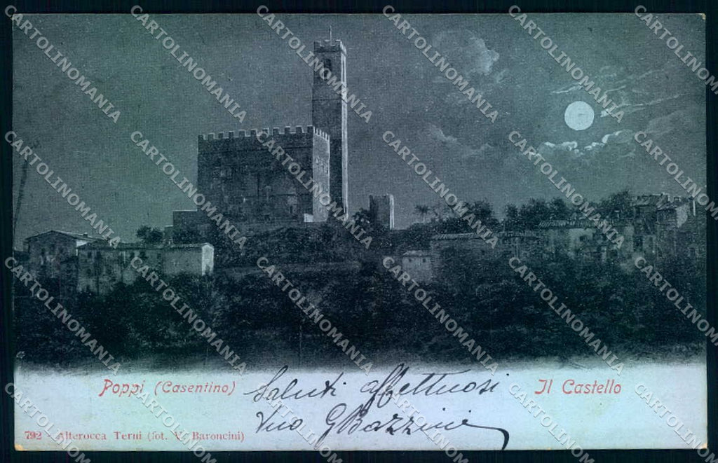 Arezzo Poppi Casentino Castello Chiaro di Luna Alterocca 792 cartolina JK0580 – fronte