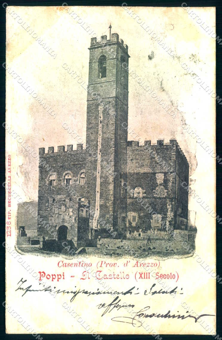 Arezzo Poppi Casentino Castello cartolina JK0582 – fronte