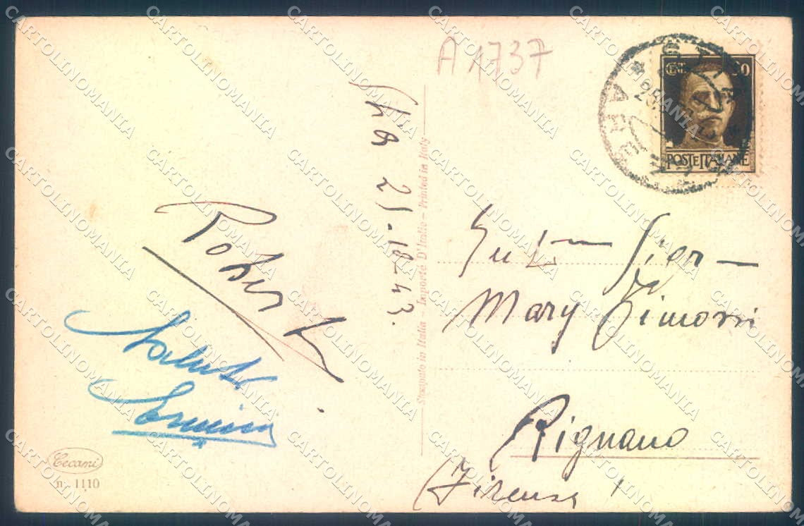 Arezzo Stia ? Cecami 1110 cartolina JK0583 – retro