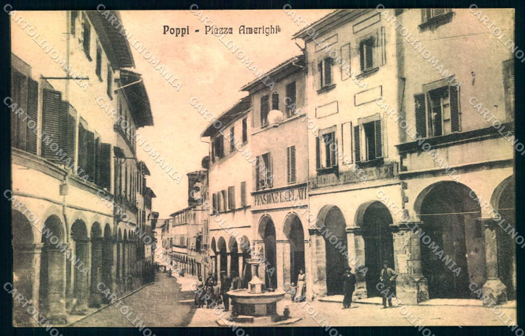 Arezzo Poppi Piazza Amerighi cartolina JK0587 – fronte