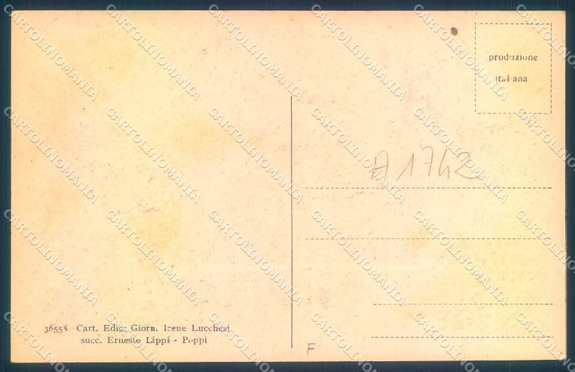 Arezzo Poppi Piazza Amerighi cartolina JK0587 – retro