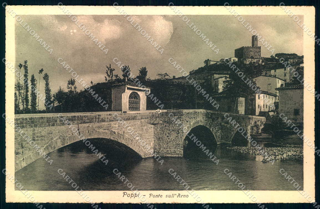 Arezzo Poppi Ponte Fiume Arno cartolina JK0588 – fronte