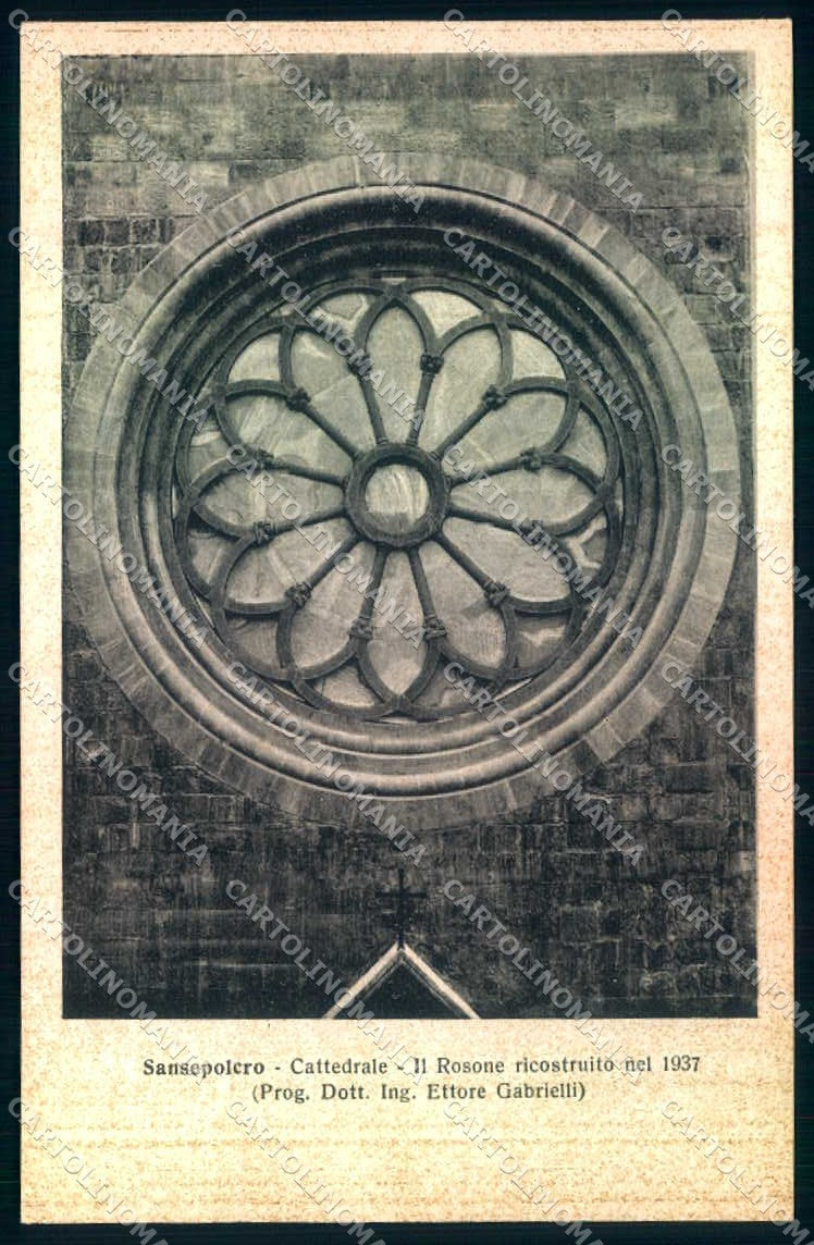 Arezzo Sansepolcro Rosone Cattedrale Alterocca 147485 cartolina JK0596 – fronte