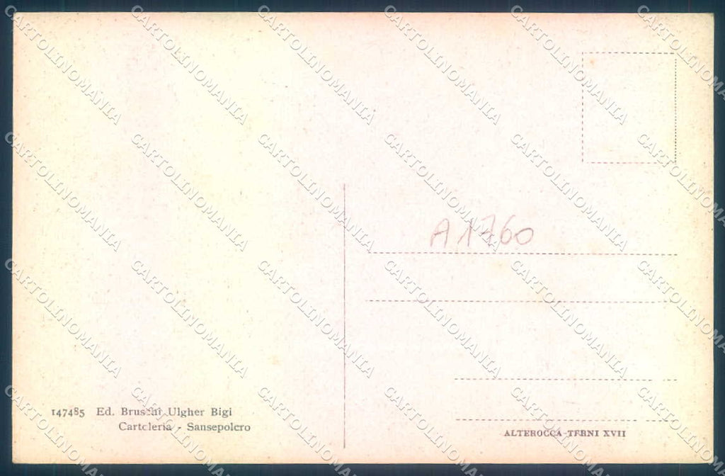 Arezzo Sansepolcro Rosone Cattedrale Alterocca 147485 cartolina JK0596 – retro