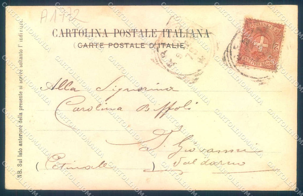Arezzo Città Corso Vittorio Emanuele Chiesa S. Maria Pieve cartolina JK0600 – retro