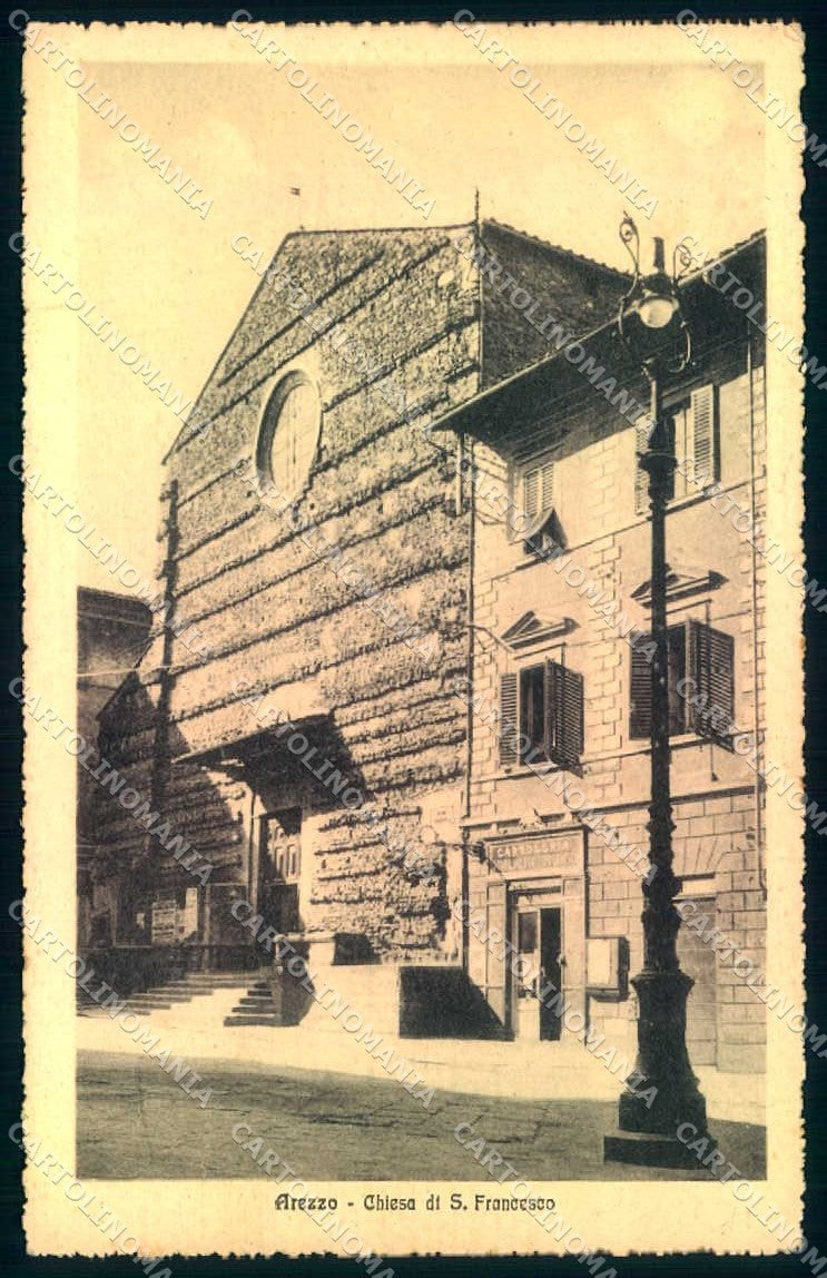 Arezzo Città Chiesa San Francesco cartolina JK0606 – fronte