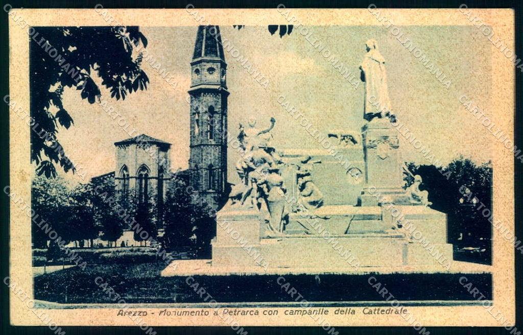 Arezzo Città Monumento Petrarca Campanile Cattedrale cartolina JK0608 – fronte