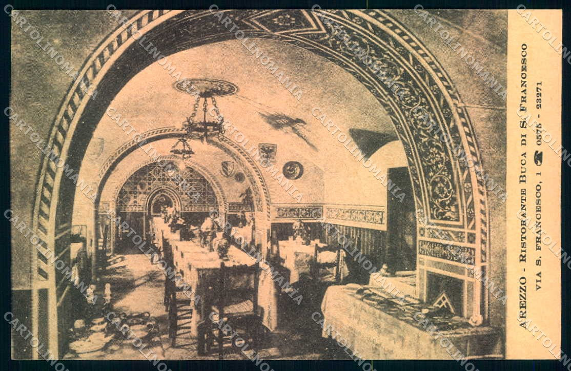 Arezzo Città Ristorante Buca di San Francesco cartolina JK0612 – fronte