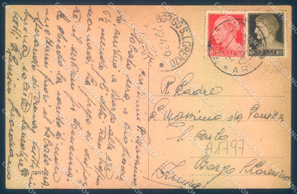 Arezzo Città Banca Cassa di Risparmio Alterocca 73957 cartolina JK0615 – retro