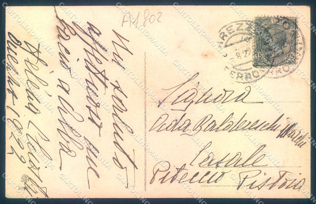 Arezzo Città Palazzo del Tribunale Alterocca 39986 cartolina JK0617 – retro