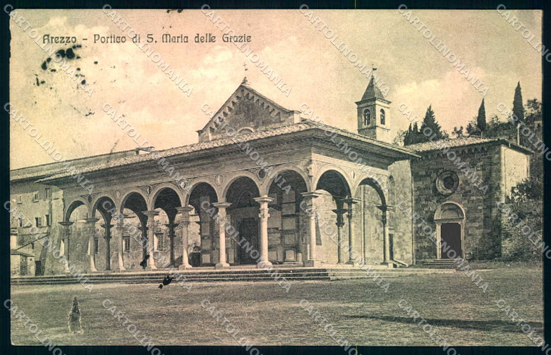Arezzo Città Santa Maria delle Grazie Portico Alterocca 39980 cartolina JK0621 – fronte