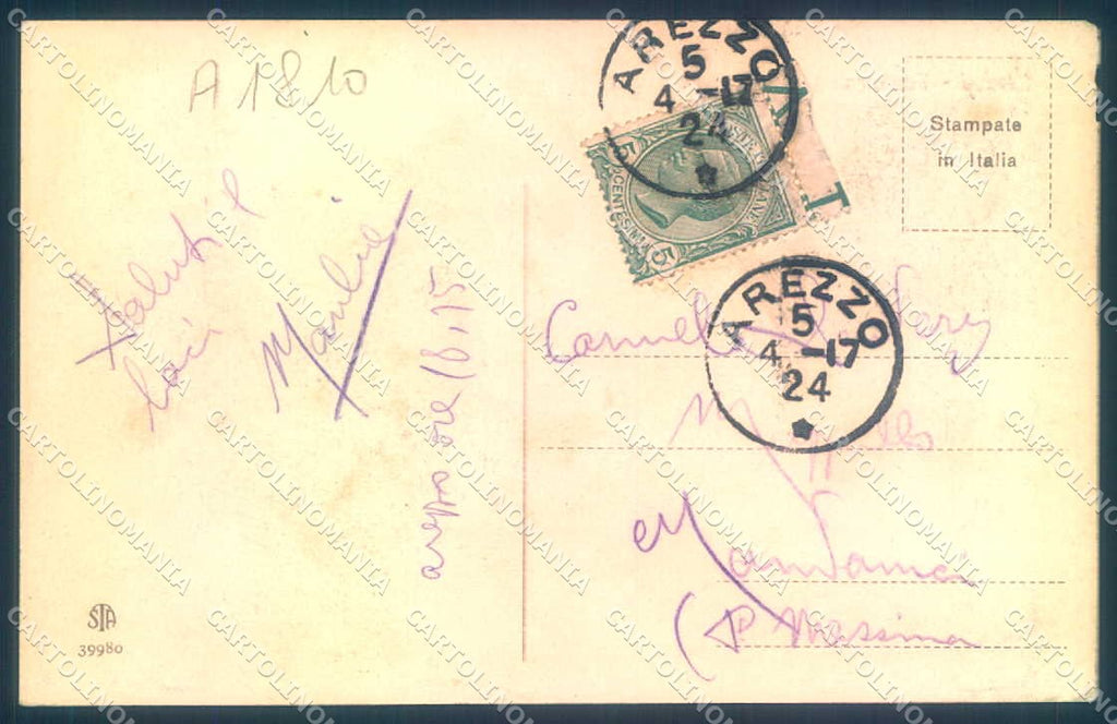 Arezzo Città Santa Maria delle Grazie Portico Alterocca 39980 cartolina JK0621 – retro