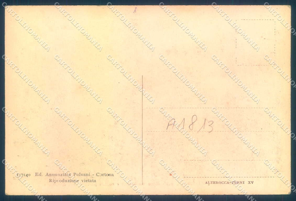 Arezzo Cortona Mura Medioevali Alterocca 117140 cartolina JK0624 – retro