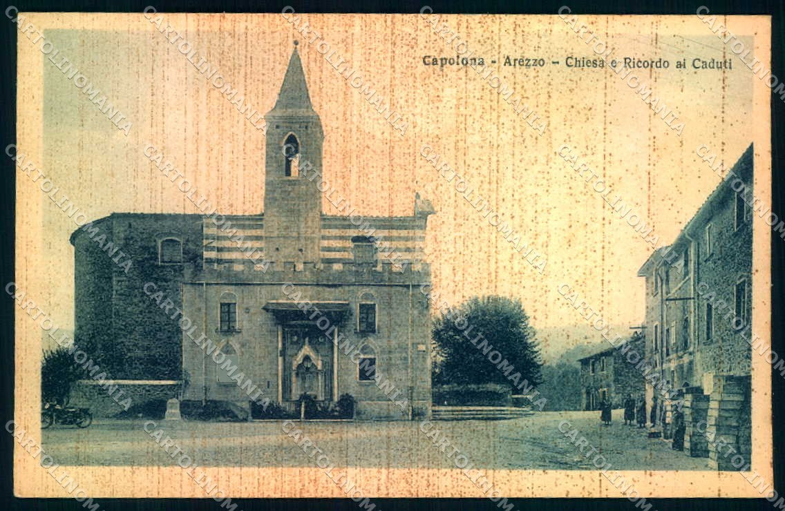 Arezzo Capolona Chiesa Ricordo ai Caduti Alterocca 122222 cartolina JK0629 – fronte