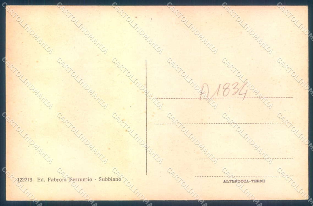 Arezzo Subbiano Ospedale Boschi Alterocca 122213 cartolina JK0632 – retro