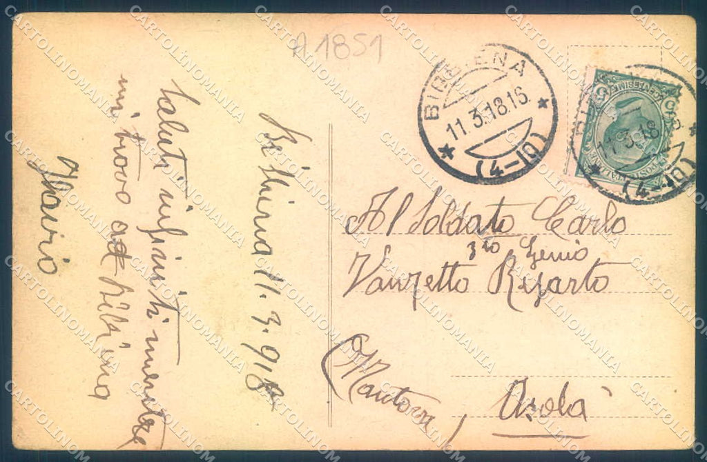 Arezzo Bibbiena Casentino ABRASA cartolina JK0634 – retro