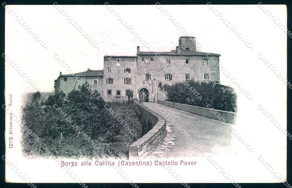 Arezzo Castel S. Niccolò Borgo Collina Alterocca 1273 cartolina JK0635 – fronte