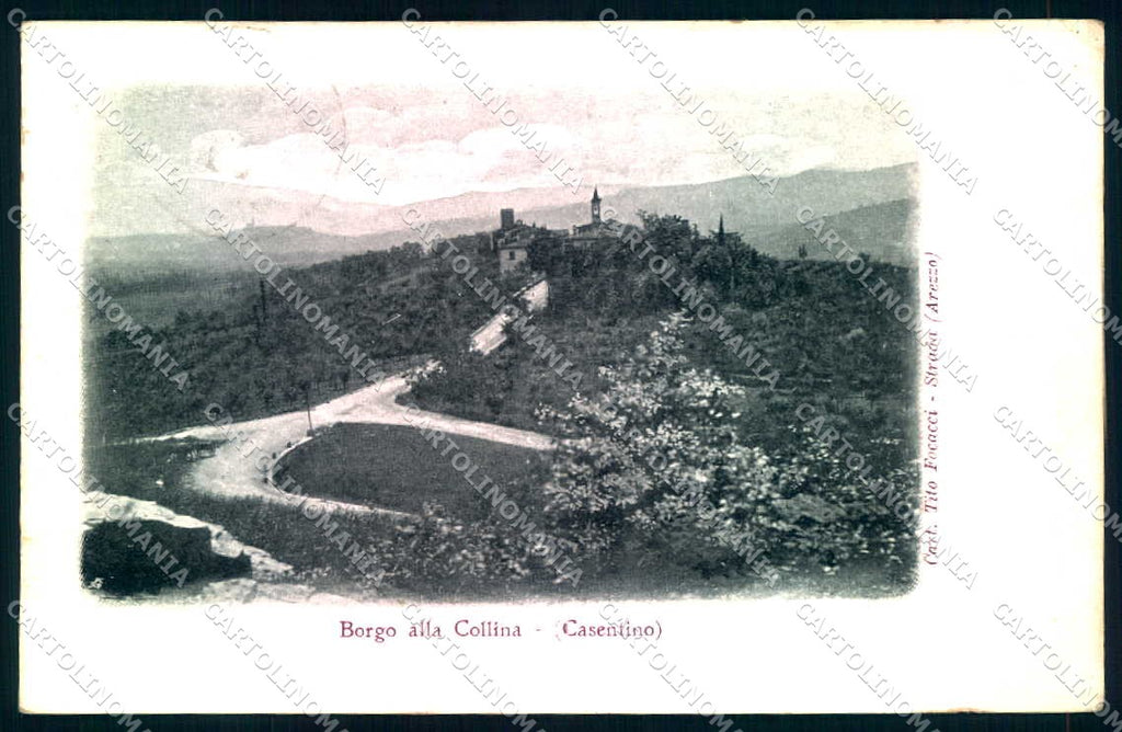 Arezzo Castel S. Niccolò Borgo Collina cartolina JK0636 – fronte
