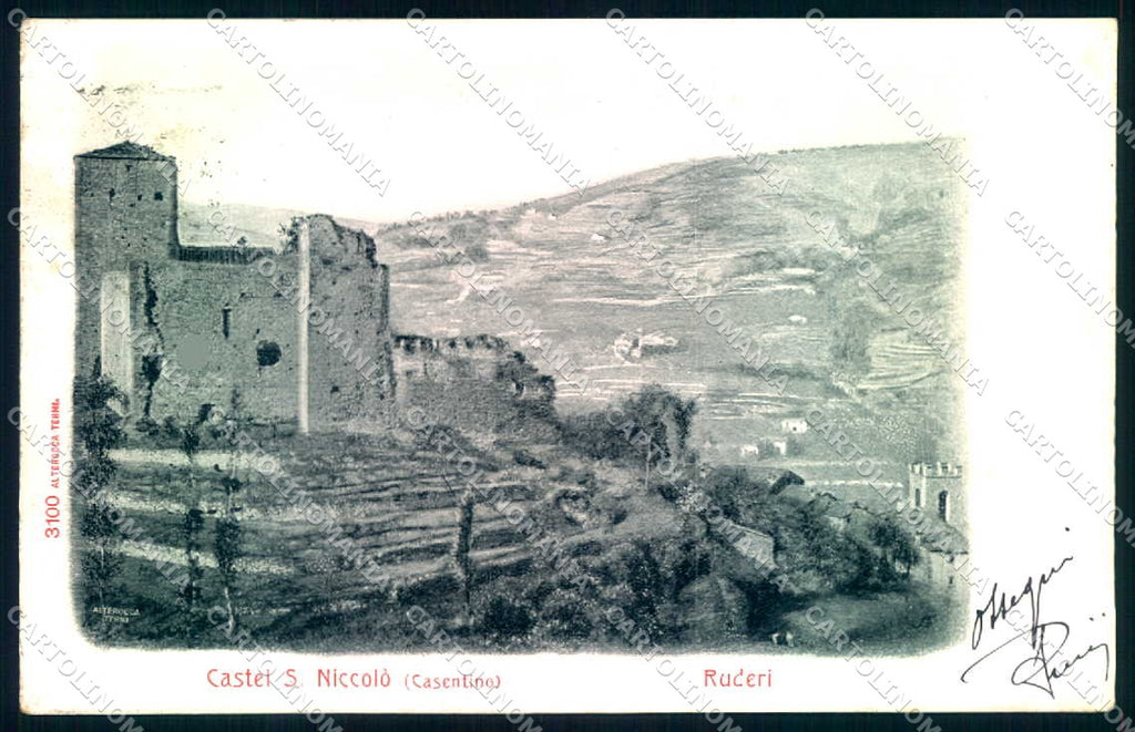Arezzo Castel S. Niccolò Ruderi Alterocca 3100 cartolina JK0638 – fronte