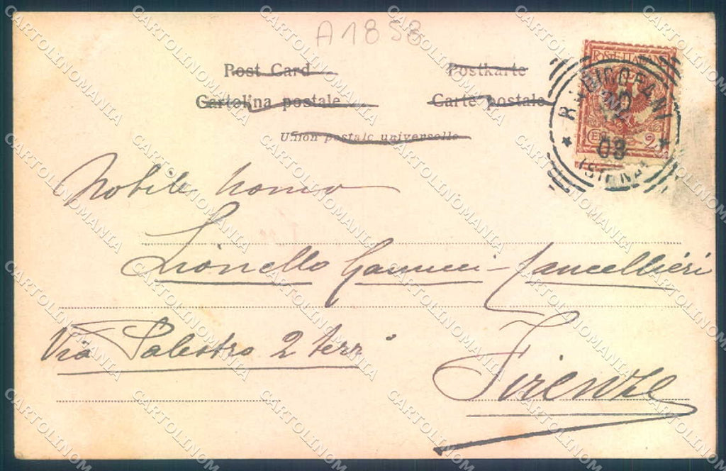 Arezzo Castel S. Niccolò Ruderi Alterocca 3100 cartolina JK0638 – retro