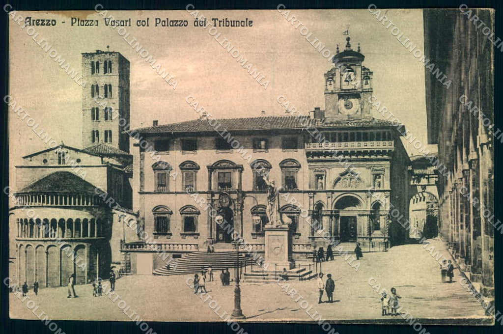 Arezzo Città Palazzo Tribunale Piazza Vasari Alterocca 39953 cartolina JK0646 – fronte