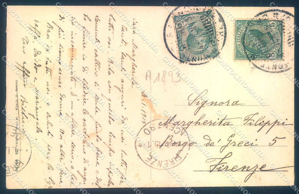 Arezzo Monte San Savino Corso Sangallo cartolina JK0649 – retro
