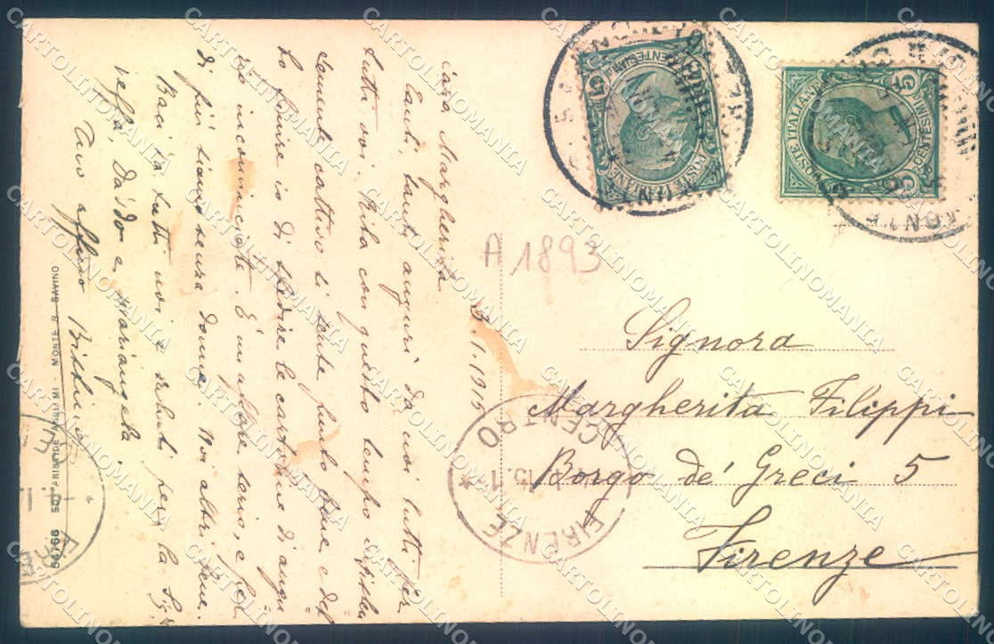 Arezzo Monte San Savino Corso Sangallo cartolina JK0649 – retro