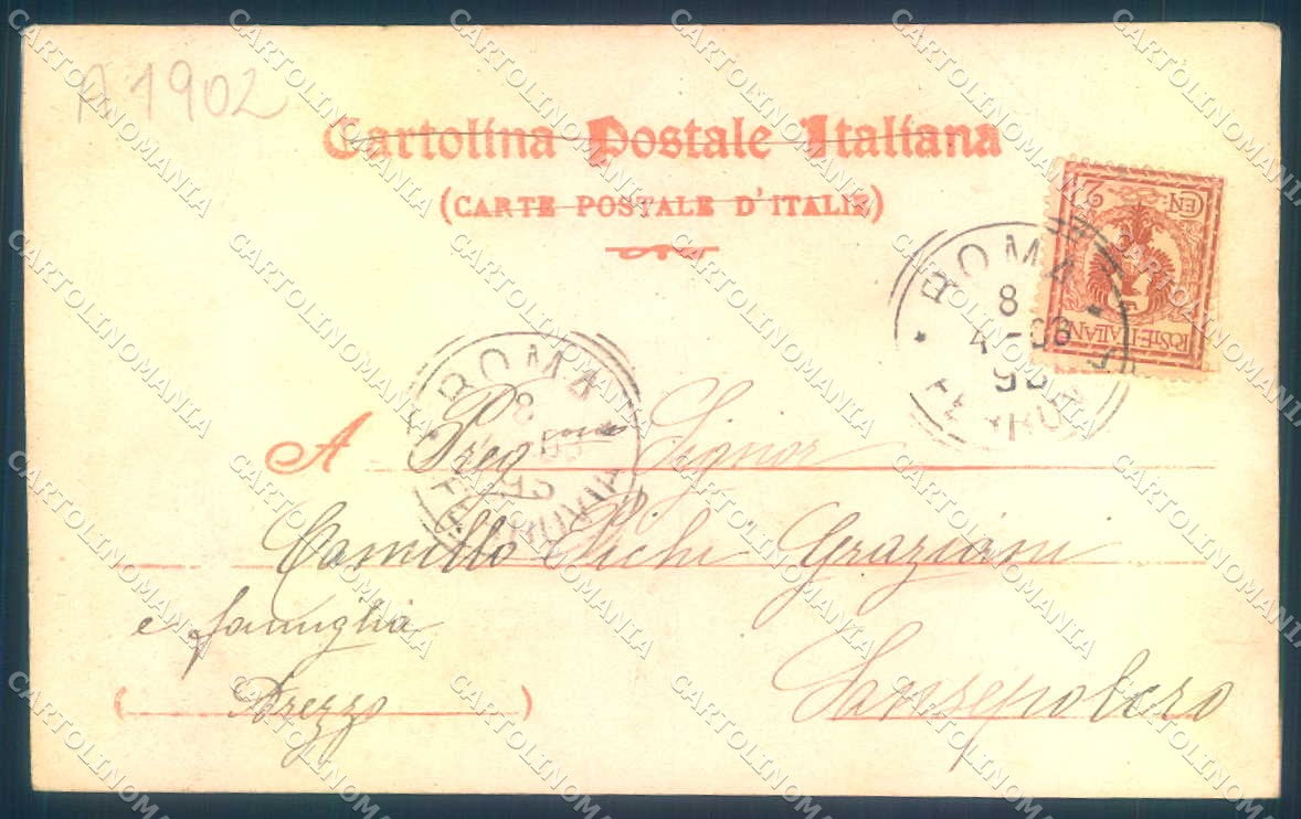 Roma Città San Pietro in Vincoli Mosè Michelangelo cartolina JK0655 – retro