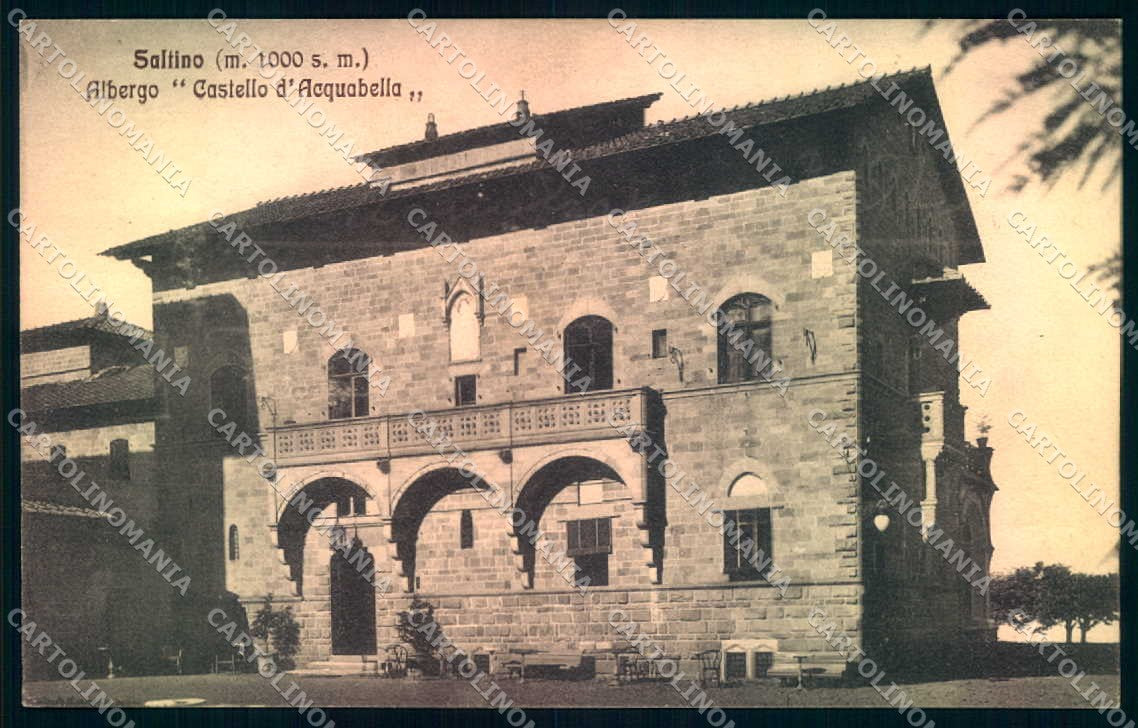 Firenze Saltino Albergo Castello d'Acquabella cartolina JK0666 – fronte