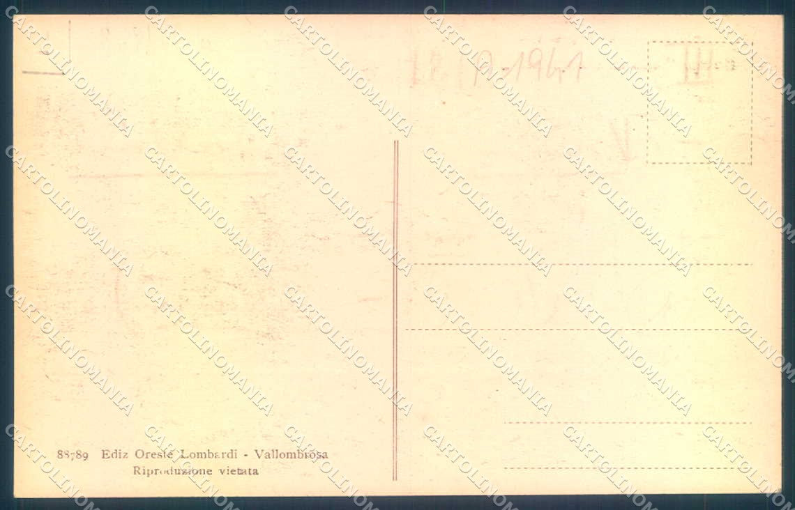 Firenze Saltino Albergo Castello d'Acquabella cartolina JK0666 – retro