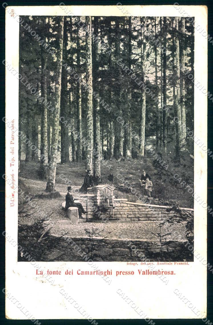 Firenze Vallombrosa Fonte dei Camarlinghi cartolina JK0672 – fronte