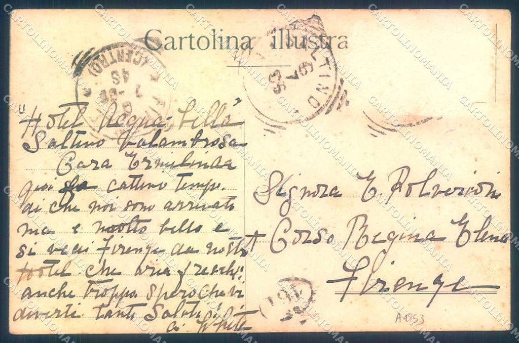 Firenze Vallombrosa Fonte dei Camarlinghi cartolina JK0672 – retro