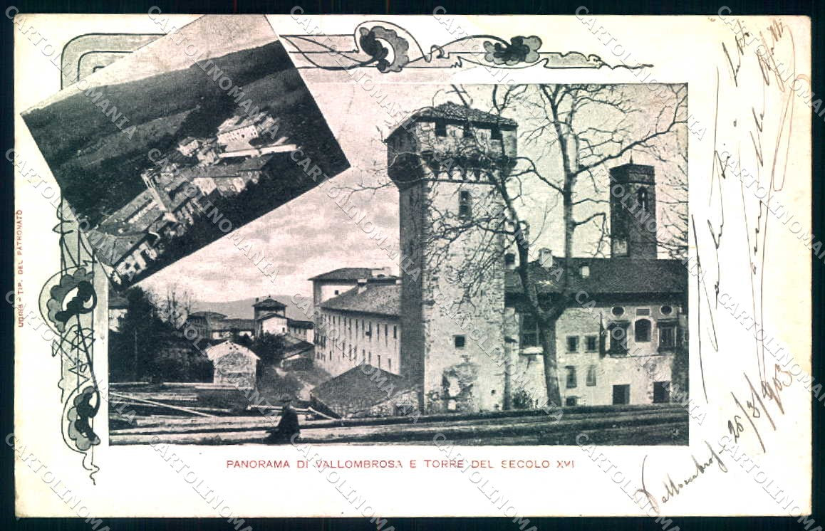 Firenze Vallombrosa Torre del Secolo XVI cartolina JK0674 – fronte