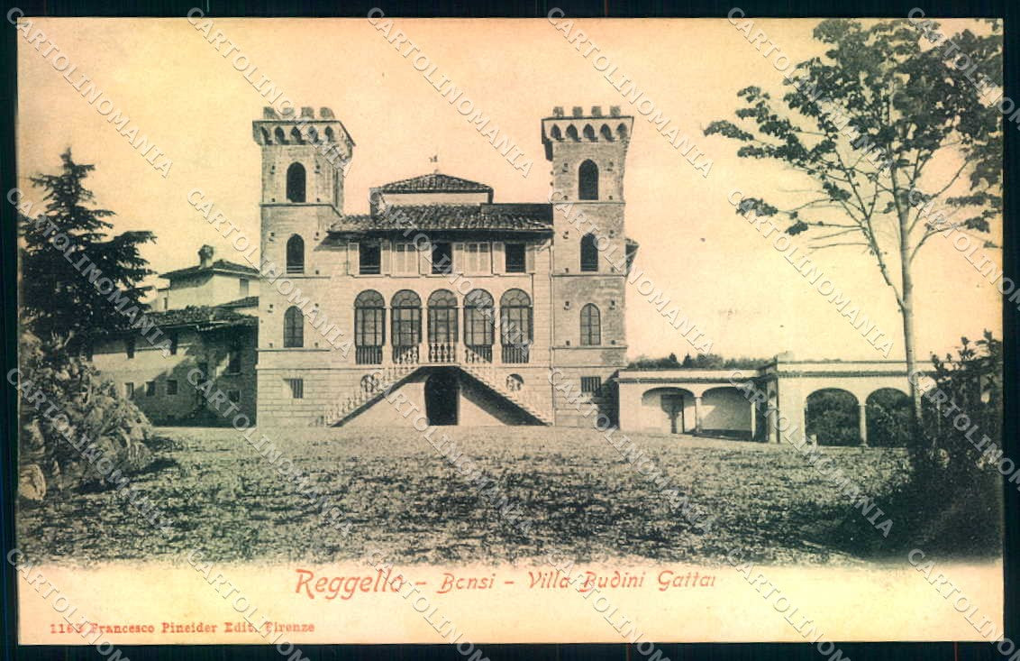 Firenze Reggello Bonsi Villa Budini Gattai Pineider 1163 cartolina JK0677 – fronte