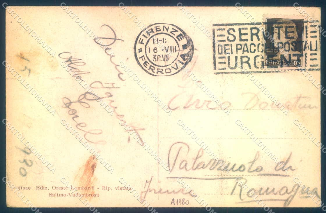 Firenze Vallombrosa Saltino Grand Hotel cartolina JK0683 – retro
