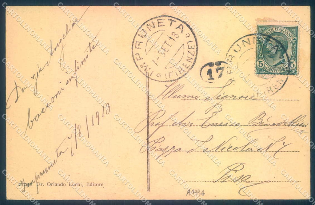 Firenze Impruneta Passeggiata dei Sassineri cartolina JK0686 – retro