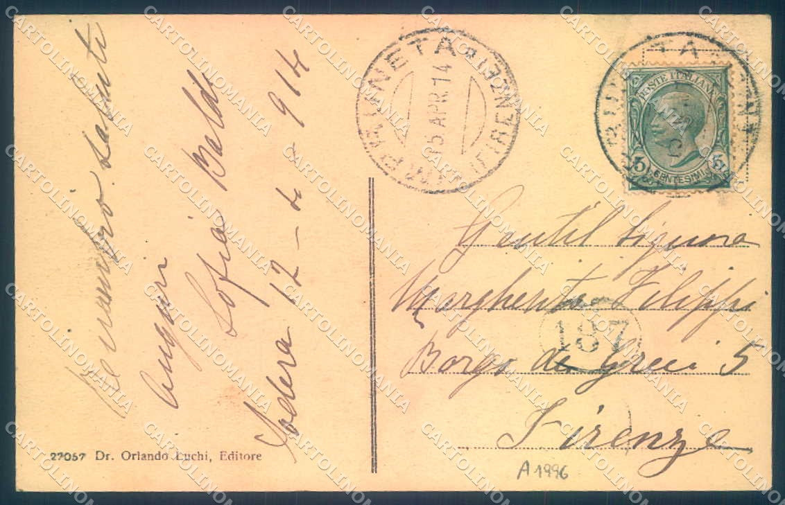 Firenze Impruneta Passeggiata dei Sassineri cartolina JK0687 – retro