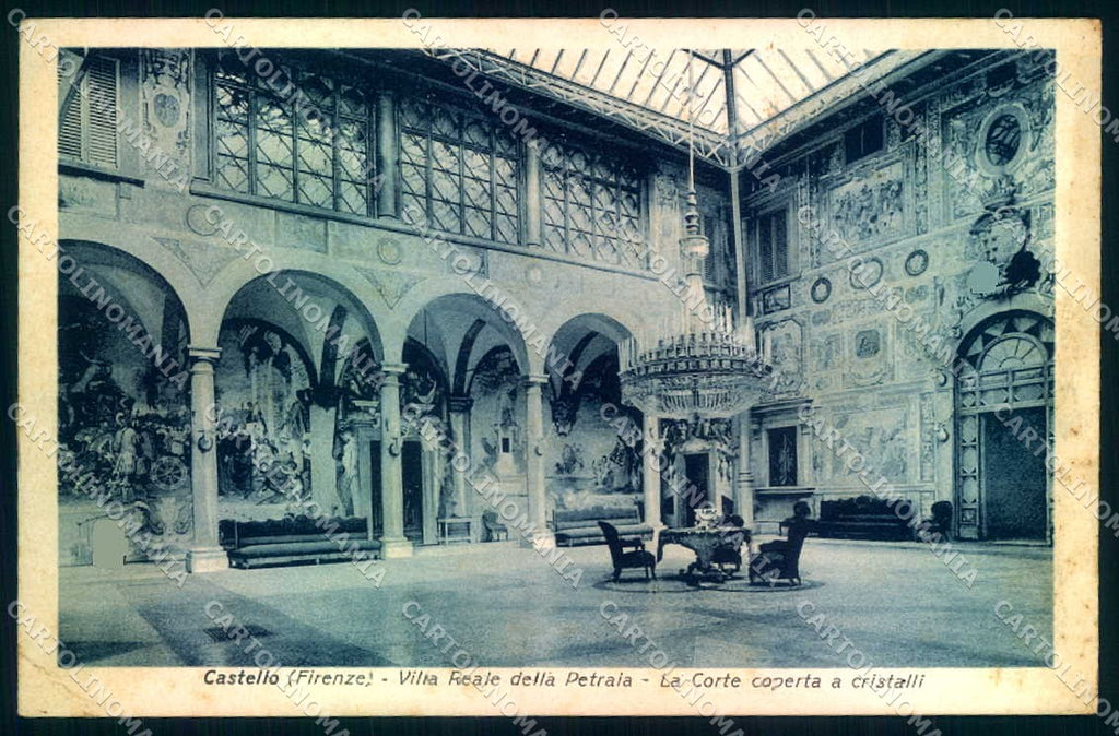 Firenze Castello Villa Reale della Petraia PIEGA ANGOLO cartolina JK0700 – fronte