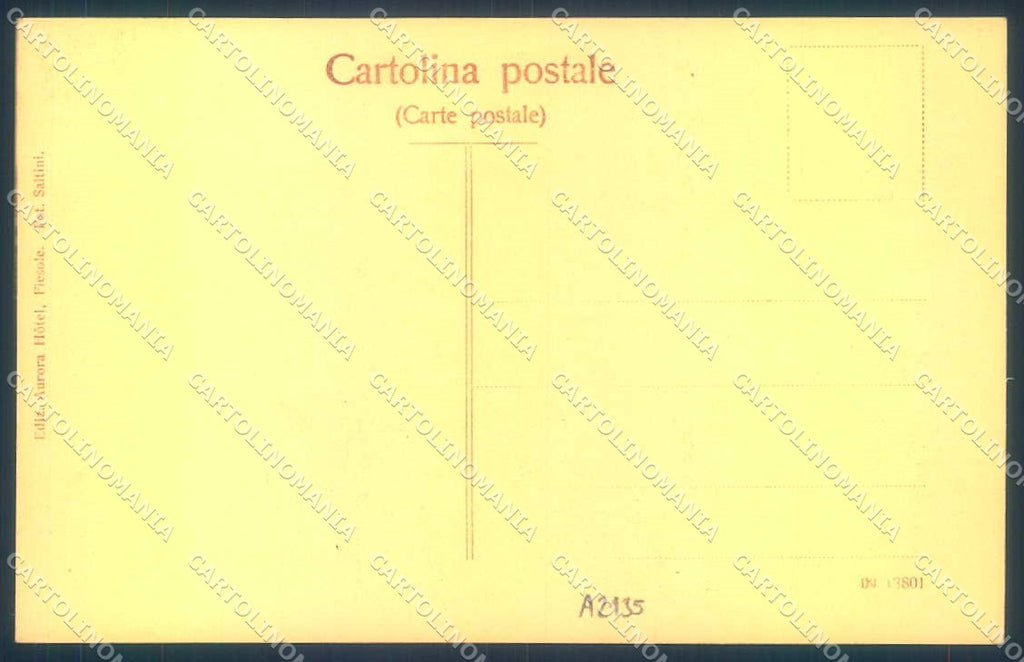 Firenze Fiesole Albergo Aurora cartolina JK0716 – retro