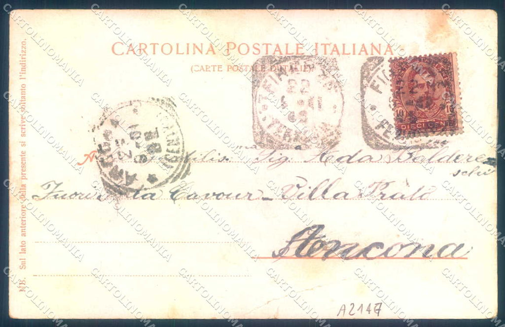Firenze Fiesole Teatro Romano Trenkler 4523 PIEGA cartolina JK0725 – retro