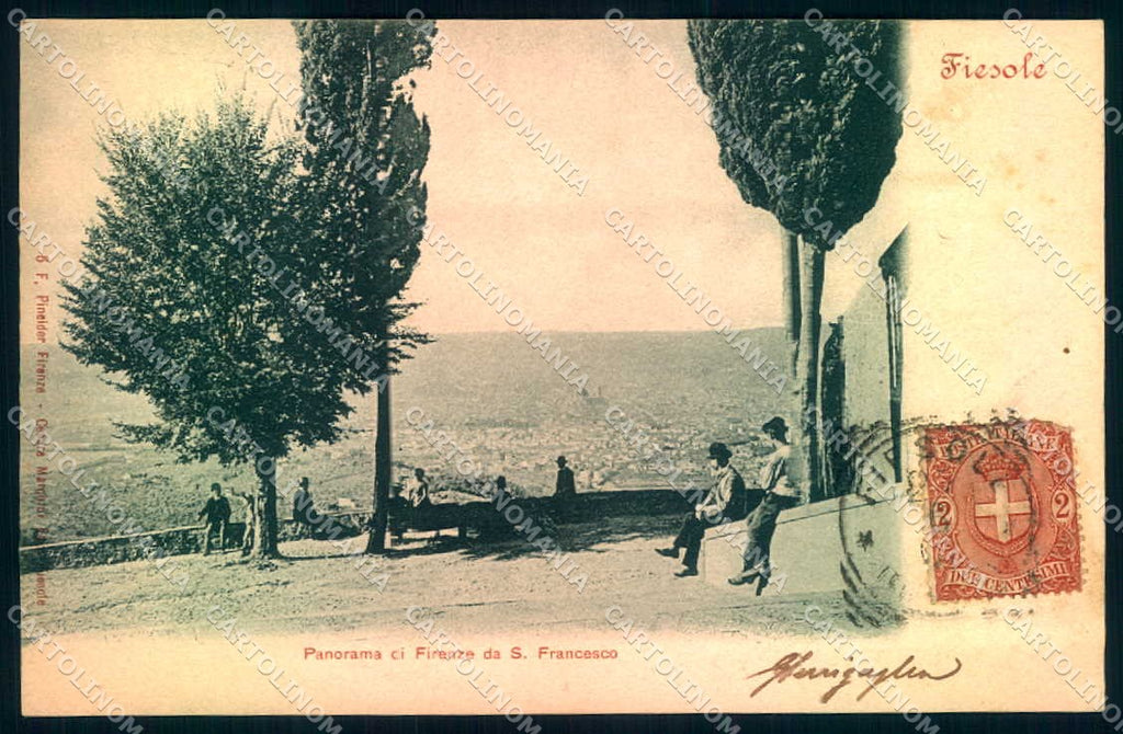 Firenze Fiesole Convento San Francesco Pineider cartolina JK0727 – fronte