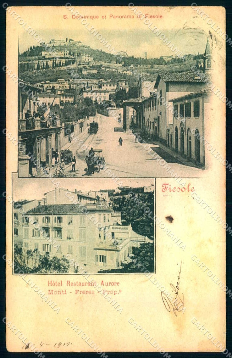 Firenze Fiesole Albergo Aurora cartolina JK0730 – fronte
