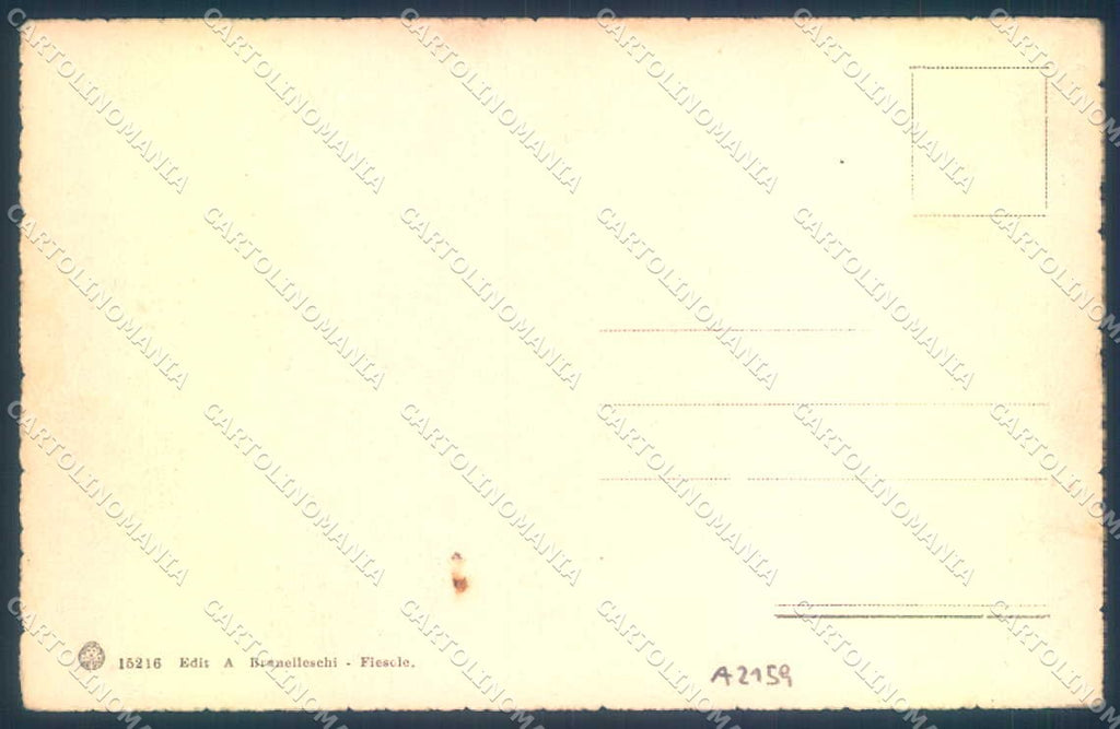 Firenze Fiesole Castello Vincigliata Brunner 15216 cartolina JK0736 – retro