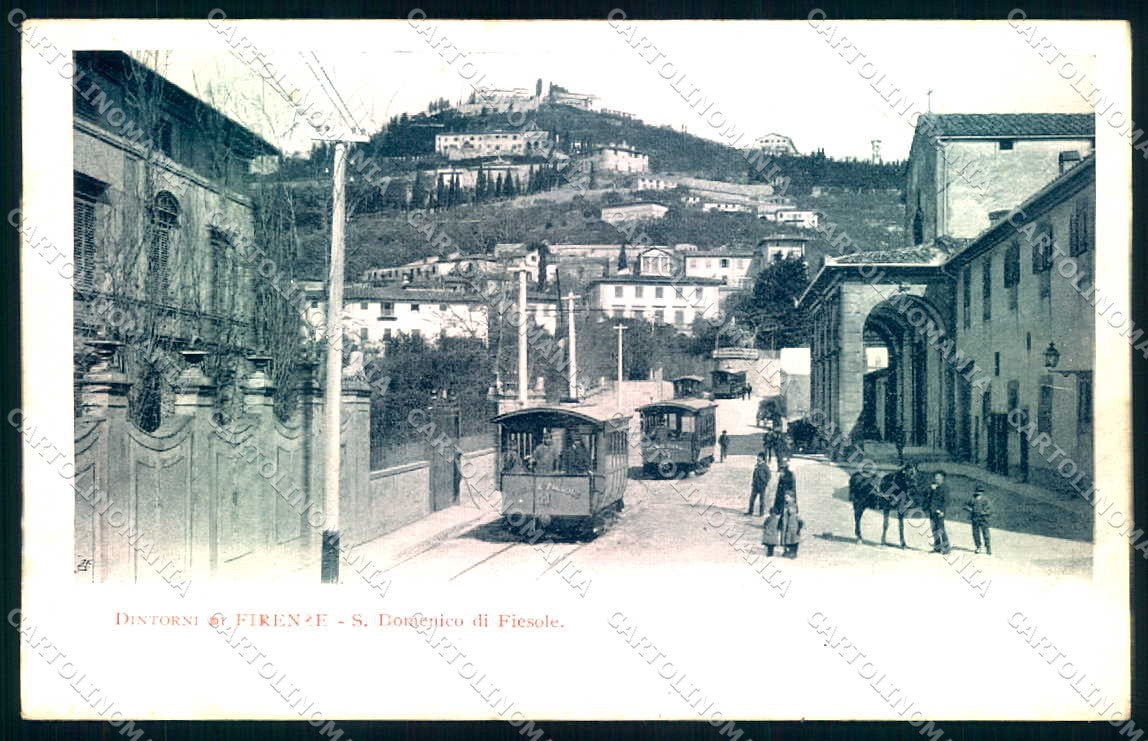 Firenze Fiesole San Domenico Tram cartolina JK0739 – fronte