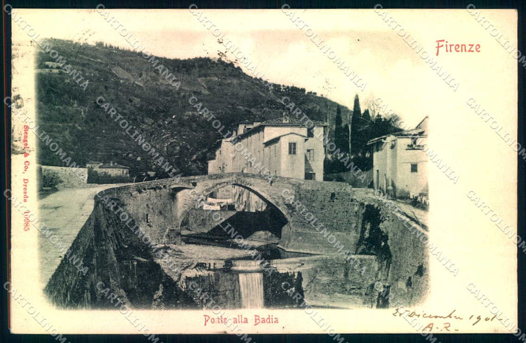 Firenze Fiesole Ponte della Badia Stengel 10985 cartolina JK0747 – fronte