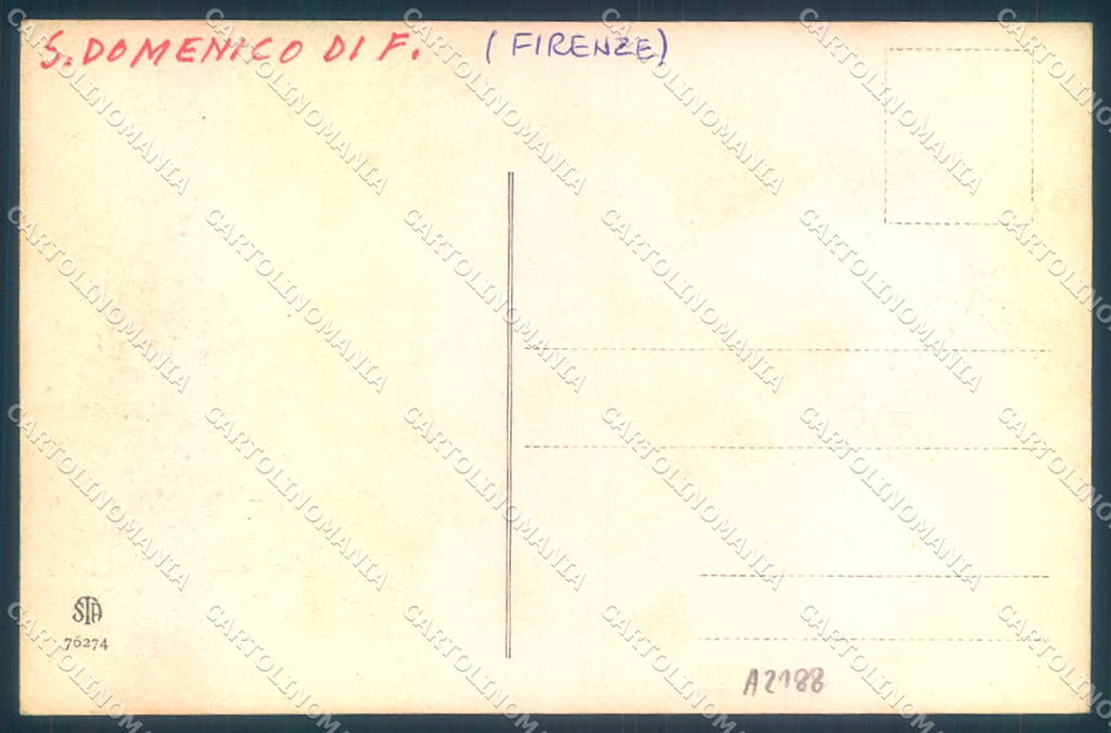 Firenze Fiesole San Domenico Chiesa Alterocca 76274 cartolina JK0749 – retro