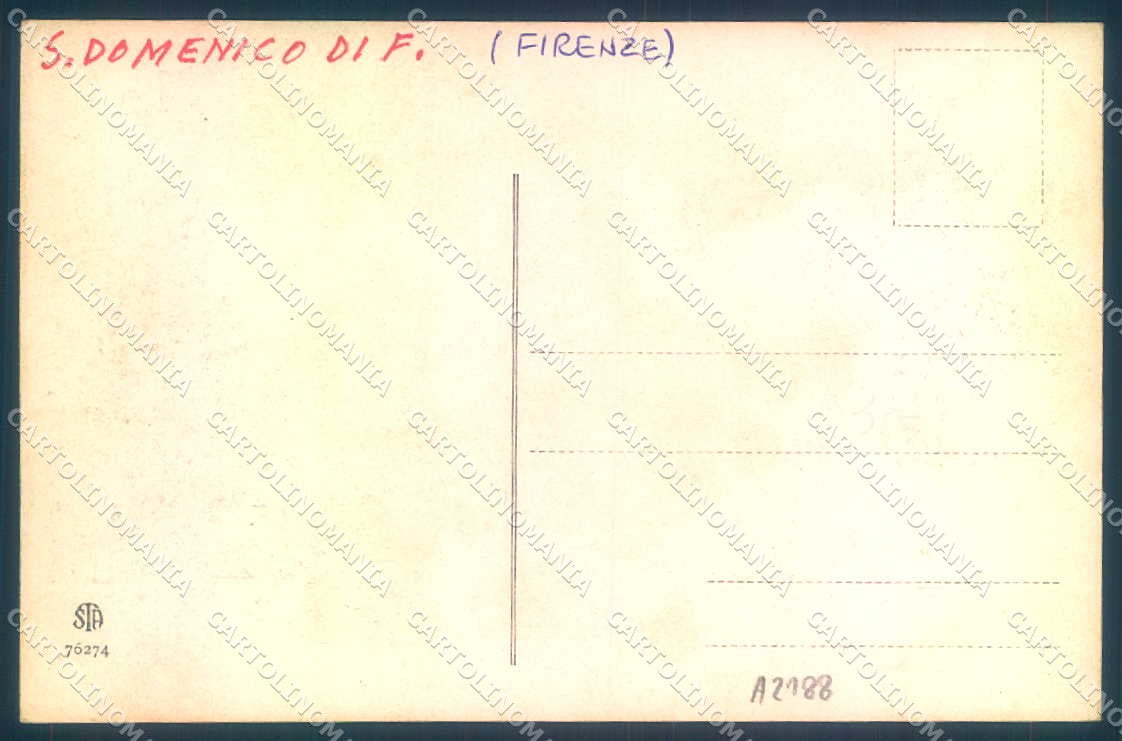 Firenze Fiesole San Domenico Chiesa Alterocca 76274 cartolina JK0749 – retro