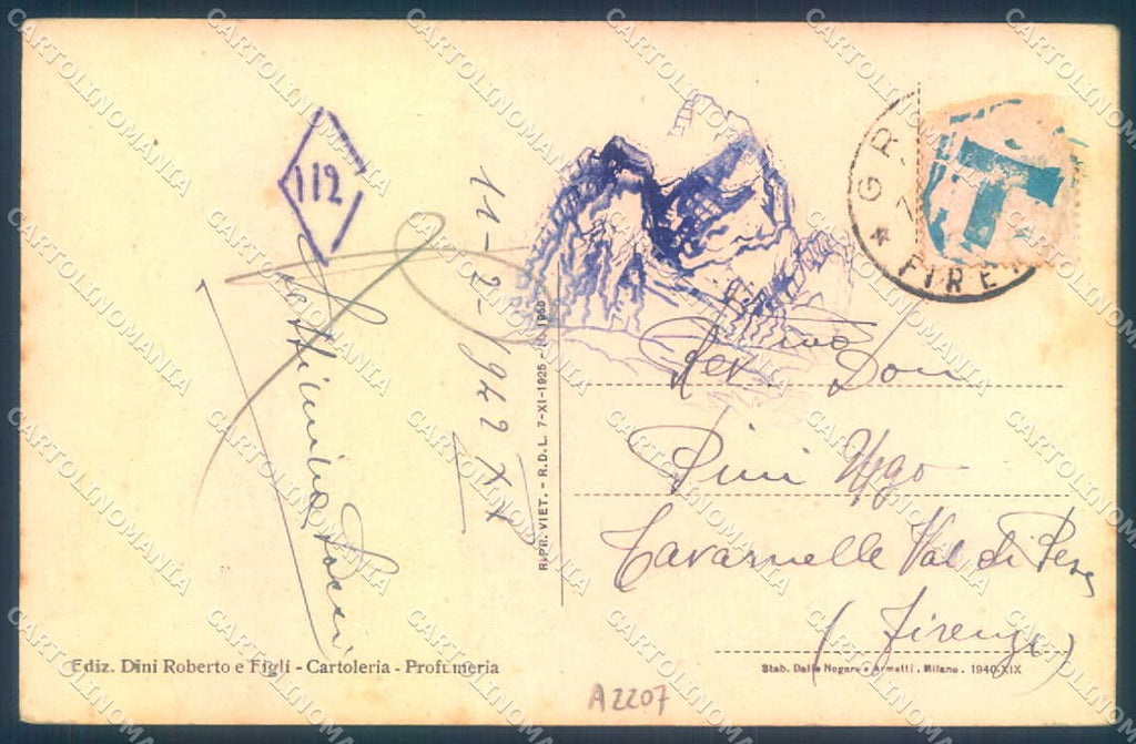 Firenze Greve in Chianti Scuole cartolina JK0756 – retro
