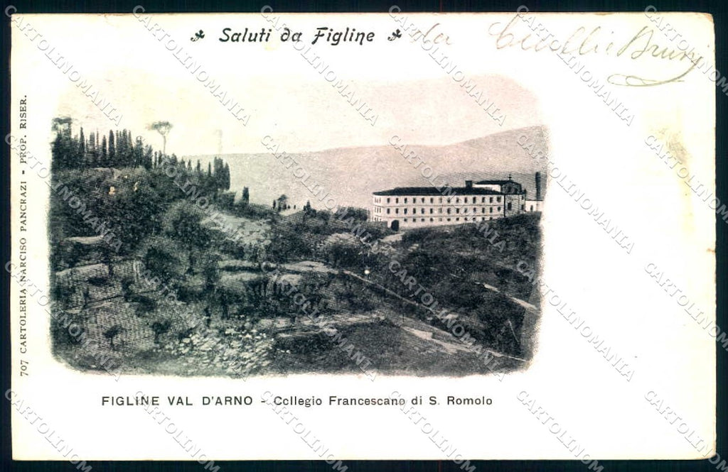 Firenze Figline Valdarno Collegio Francescano saluti da cartolina JK0761 – fronte